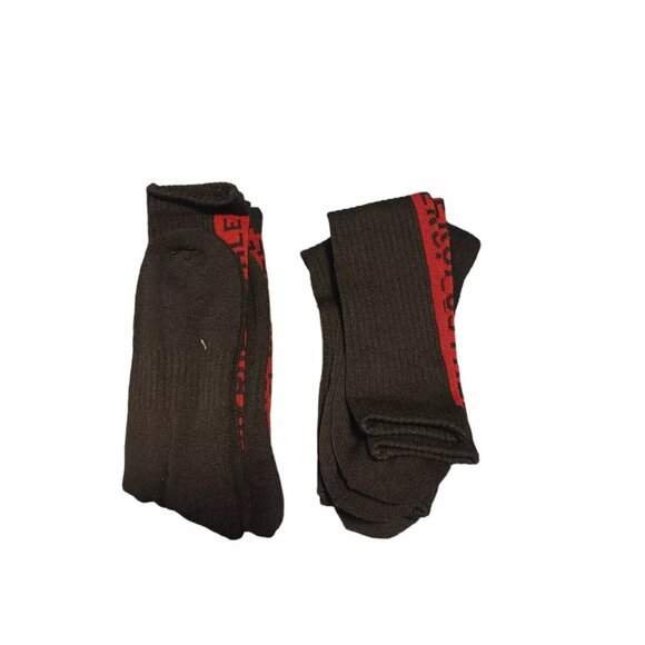 Aeropostale 4-Pair Men's Sz 6-12 Dress Crew Socks Red Comfort lightweight - Picture 2 of 2